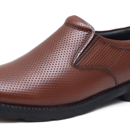Swadeshi World Men's Genuine Leather Slip On Formal Shoes
