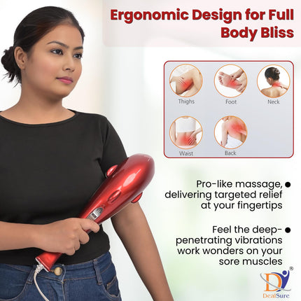 Swadeshi World Dolphin Massager for Pain Relief – Handheld Dolphin Massager with Vibration & Infrared Full Body Massager for Stress Relief –