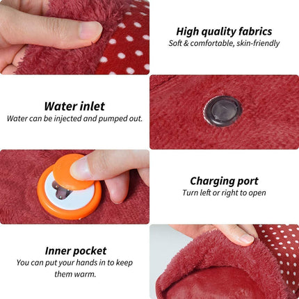 Hot Water Bag Care Heating Bag Gel For Pain Relief Heat Pad Electric For Pain Relief Electric Heating Pad For Back Pain Men & Women With Charging Cord