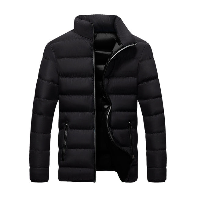 Swadeshi World Men's Winter Black Jackets Thickened Cotton Men's Plus Size Jacket