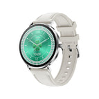 Silver Beige Silicone Band