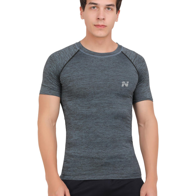 Swadeshi World Half Sleeve Compression T-Shirt Men's Athletic Sports Fitness Gym tshirts