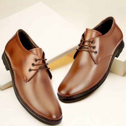SWADESHI WORLD Leatherful Formal Lace-up Shoes for Men Full Grain Leather TPR Sole Party Shoes All Occassion Genuine Leather