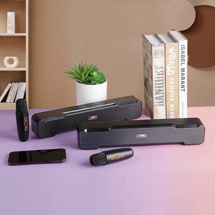 MZ M51 Portable Home T.V. Sound Bar Dynamic Sound with High Bass & Wireless MIC, 10W, 2400mAh Battery