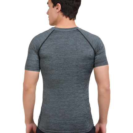 Swadeshi World Half Sleeve Compression T-Shirt Men's Athletic Sports Fitness Gym tshirts