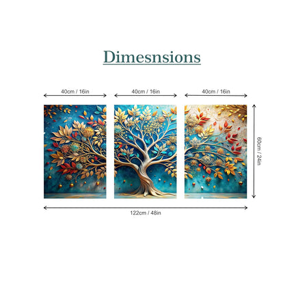 Swadeshi World Canvas Painting Tree of Magical Life (122 x 60cm)