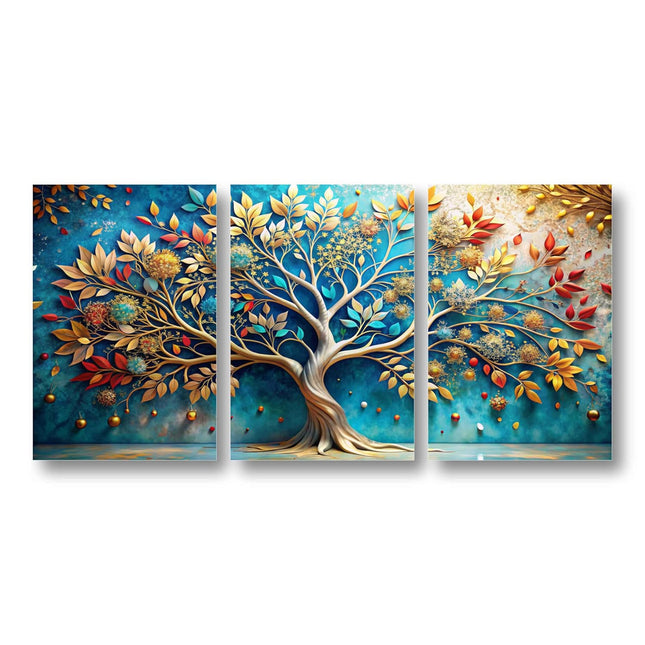 Swadeshi World Canvas Painting Tree of Magical Life (122 x 60cm)