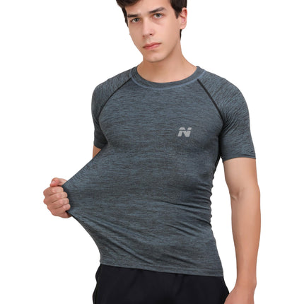 Swadeshi World Half Sleeve Compression T-Shirt Men's Athletic Sports Fitness Gym tshirts