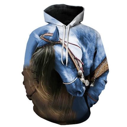Swadeshi World Men's horse Print 3D Hooded Men Hoodies