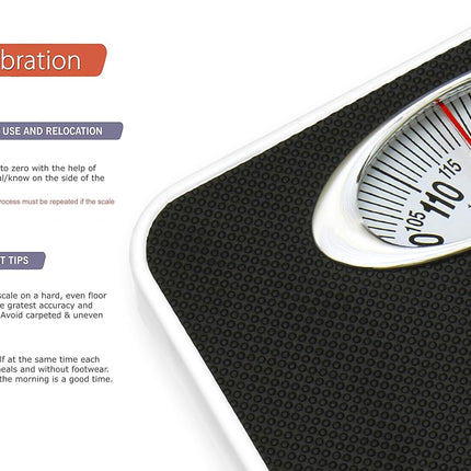 Swadeshi World Iron Analogue Mechanical  Weighing Scale - Black, Pack of 1, 120 Kg Capacity