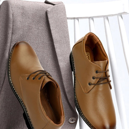 SWADESHI WORLD Leatherful Formal Lace-up Shoes for Men Full Grain Leather TPR Sole Party Shoes All Occassion Genuine Leather