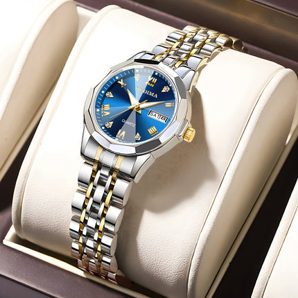 Swadeshi World Diamond Double Calendar  Luminous Waterproof Watch