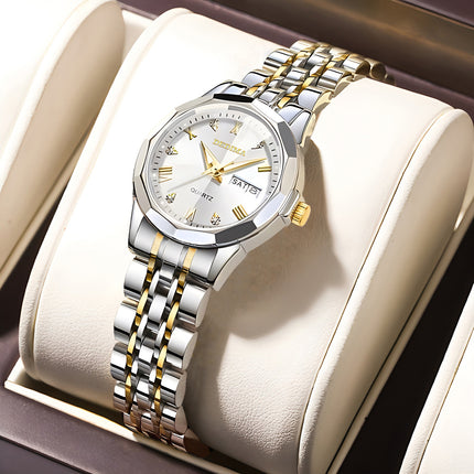 Swadeshi World Diamond Double Calendar  Luminous Waterproof Watch