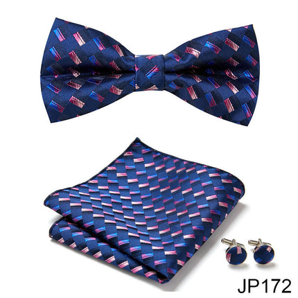 Swadehi World Men's Formal Suit British Korean Bow Tie