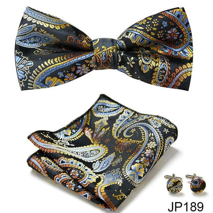 Swadehi World Men's Formal Suit British Korean Bow Tie
