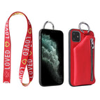 Red with lanyard / IPhone12