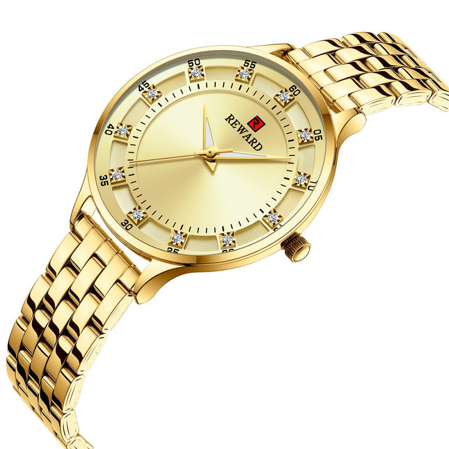 Ladies Steel Belt Quartz Diamond Women's Watch Waterproof Watches by Swadeshi World