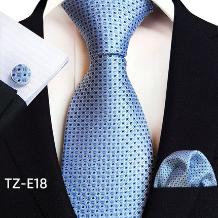 Swadeshi World Tie, Square Scarf Pocket, Square Cufflinks, Three-piece Set of 3
