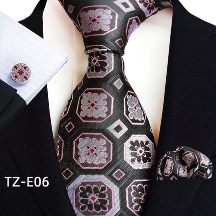 Swadeshi World Tie, Square Scarf Pocket, Square Cufflinks, Three-piece Set of 3