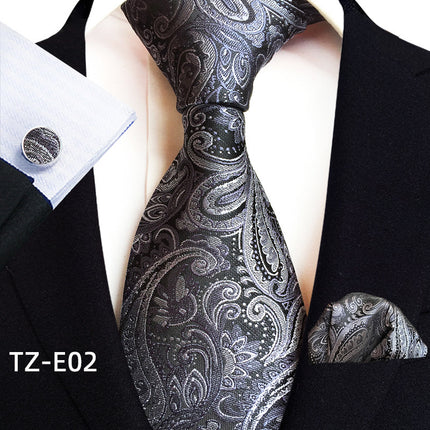 Swadeshi World Tie, Square Scarf Pocket, Square Cufflinks, Three-piece Set of 3