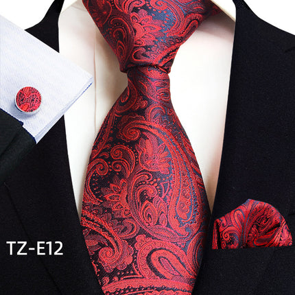 Swadeshi World Tie, Square Scarf Pocket, Square Cufflinks, Three-piece Set of 3