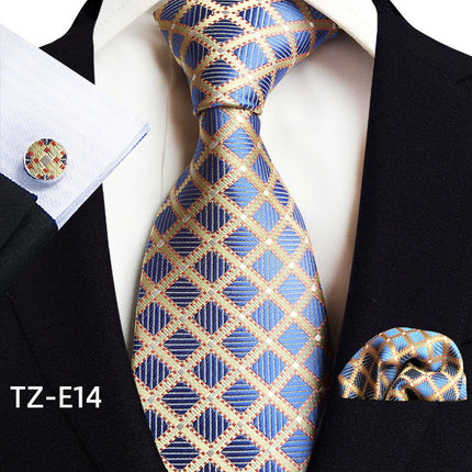 Swadeshi World Tie, Square Scarf Pocket, Square Cufflinks, Three-piece Set of 3