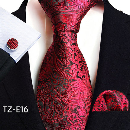 Swadeshi World Tie, Square Scarf Pocket, Square Cufflinks, Three-piece Set of 3