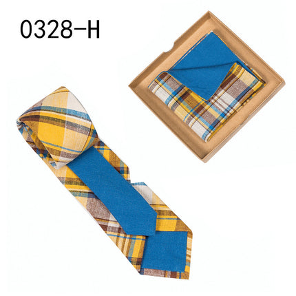Swadeshi World Unique Men's Tie Floral Print Pocket Square Cotton Tie