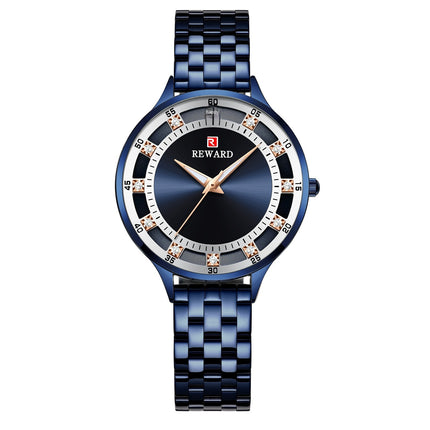 Ladies Steel Belt Quartz Diamond Women's Watch Waterproof Watches by Swadeshi World