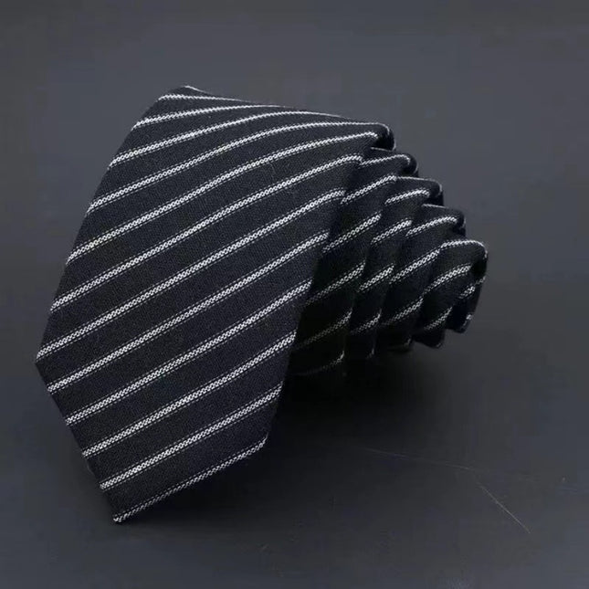 Swadeshi world Thick Woolen Type Blended Fabric Men's Business Fashion Striped Solid Color Tie