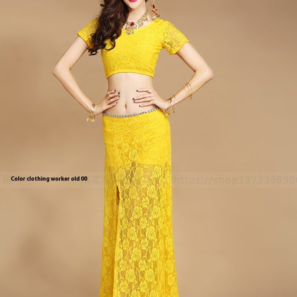 Swadeshi world Indian Dance Performance Costumes Lace Skirt Suit