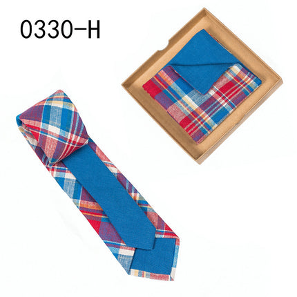 Swadeshi World Unique Men's Tie Floral Print Pocket Square Cotton Tie