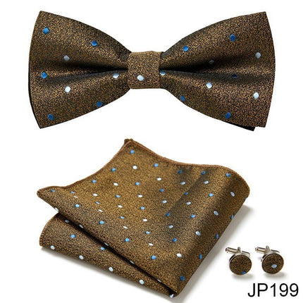Swadehi World Men's Formal Suit British Korean Bow Tie