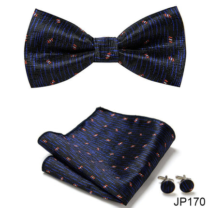 Swadehi World Men's Formal Suit British Korean Bow Tie