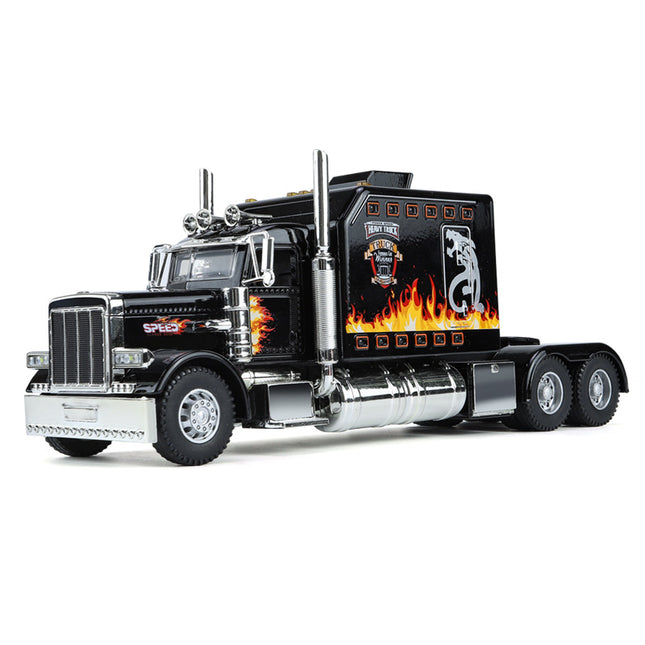 Swadeshi World Model Alloy black Chrome Truck With Flame Design Toys