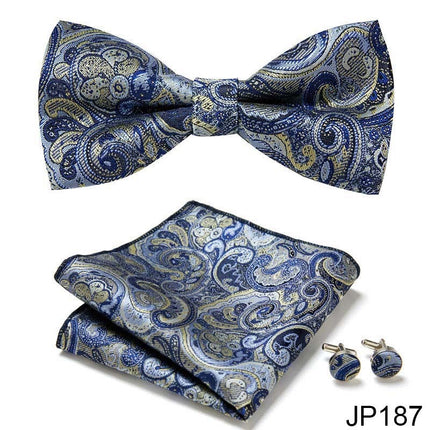 Swadehi World Men's Formal Suit British Korean Bow Tie