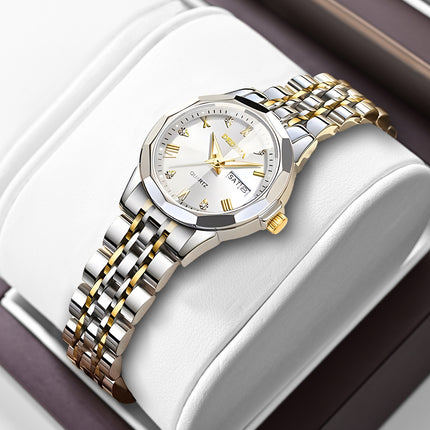 Swadeshi World Diamond Double Calendar  Luminous Waterproof Watch