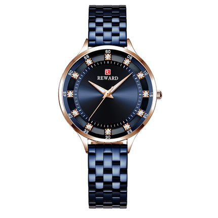 Ladies Steel Belt Quartz Diamond Women's Watch Waterproof Watches by Swadeshi World