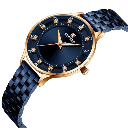 Ladies Steel Belt Quartz Diamond Women's Watch Waterproof Watches by Swadeshi World
