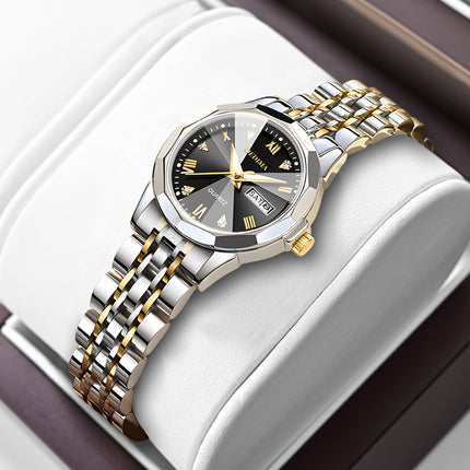 Swadeshi World Diamond Double Calendar  Luminous Waterproof Watch