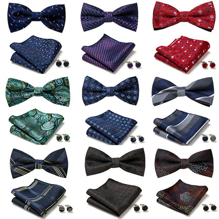 Swadehi World Men's Formal Suit British Korean Bow Tie